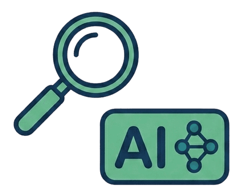 GEO icon showing AI search visibility and answer engine optimisation