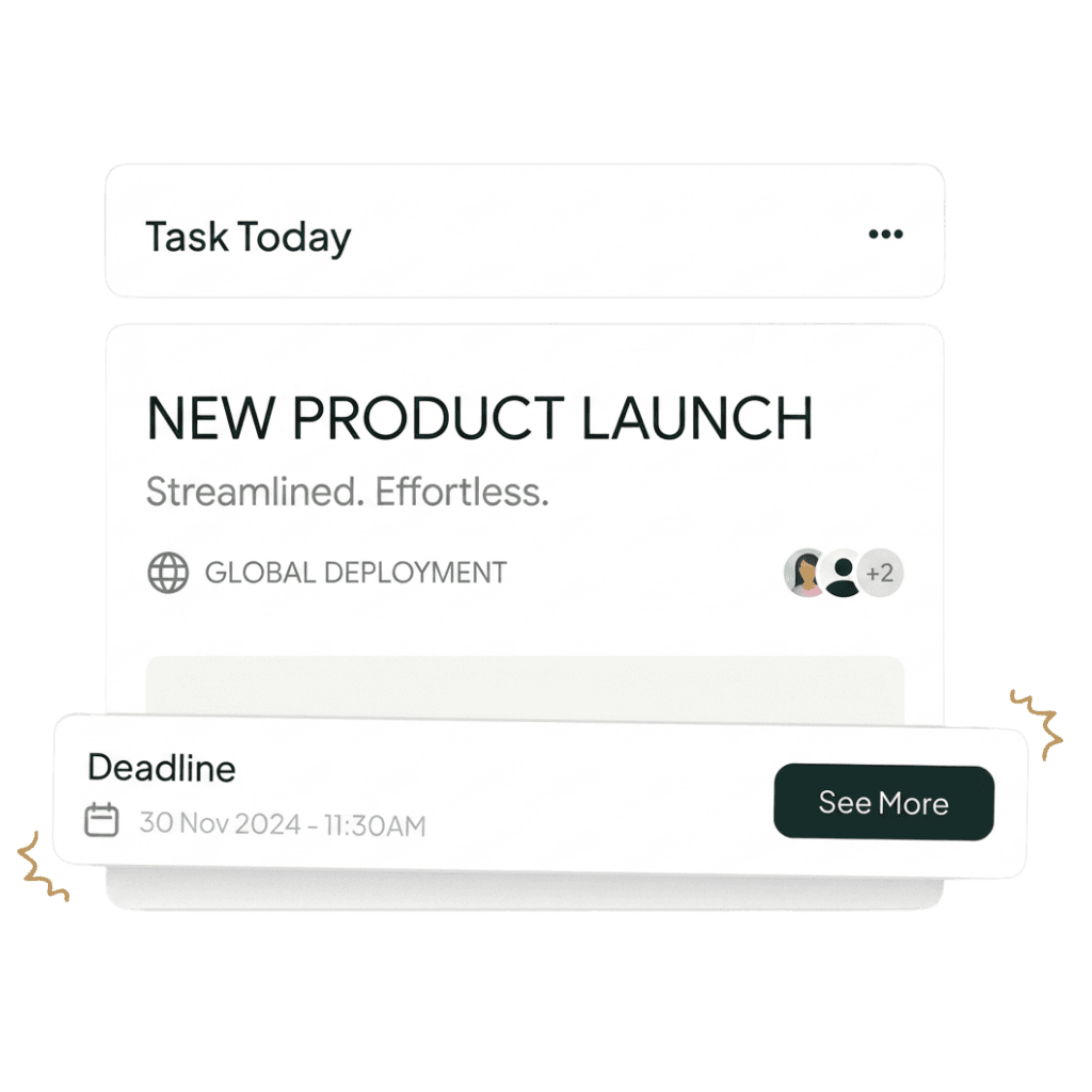 Task completion icon showing landing page launch and conversion checklist