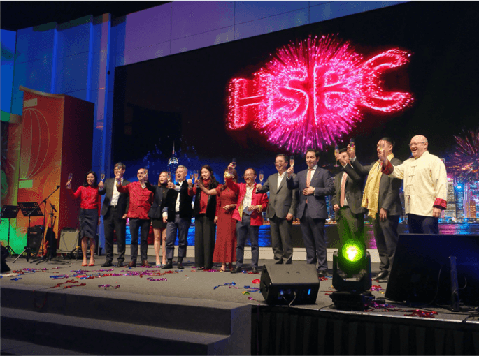 Interactive lucky draw experience for an annual dinner
