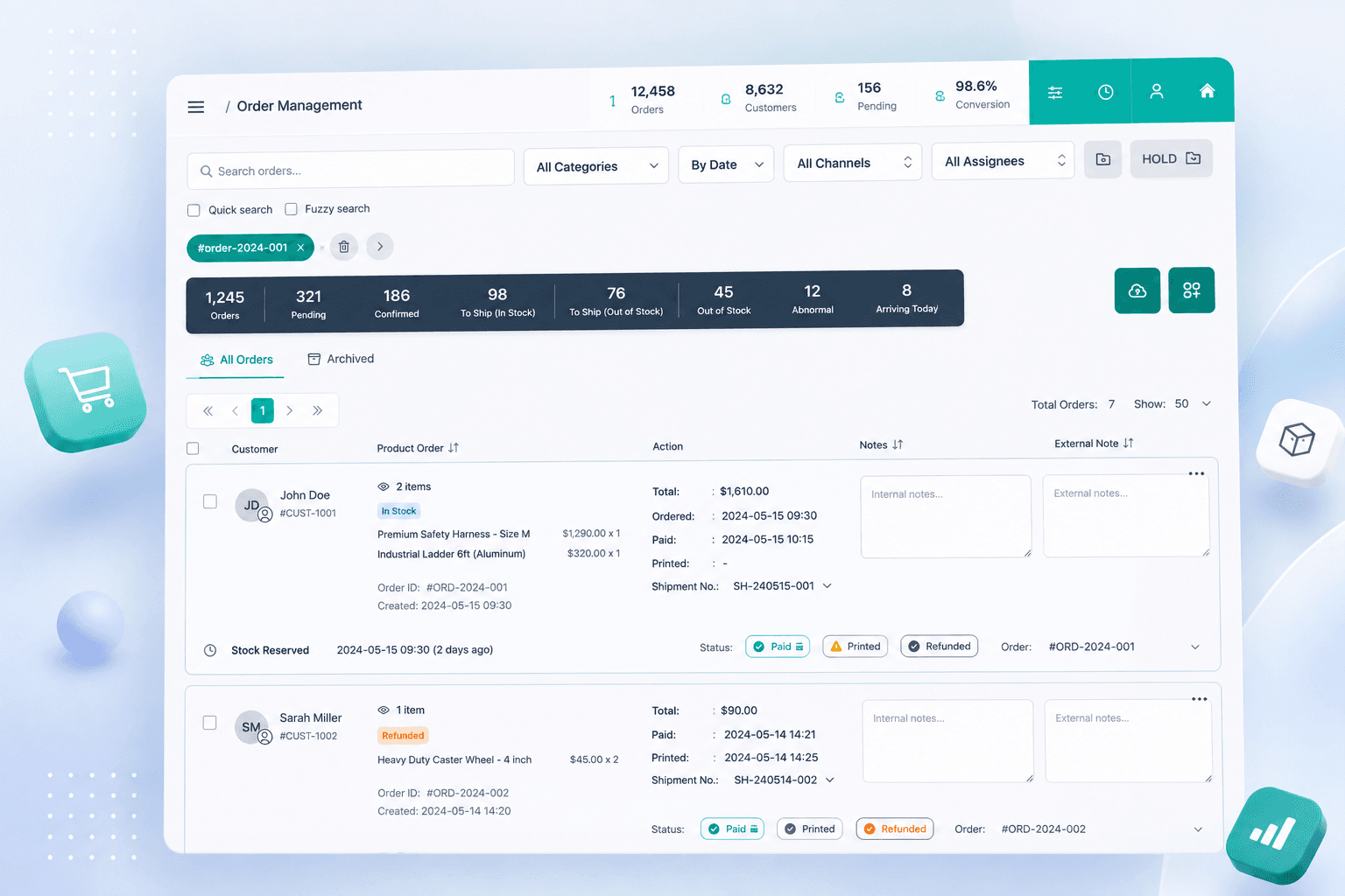 Custom warehouse and fulfillment management system